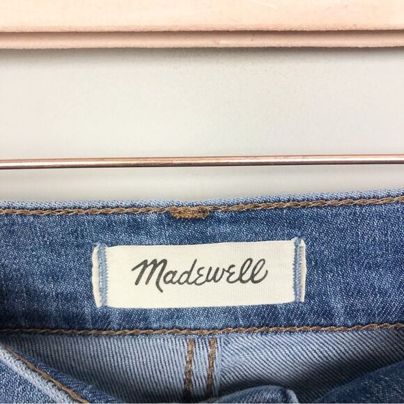 MADEWELL | 10” High Rise Skinny Crop Denim Jeans Medium Blue Women’s Size 27 (4) - Picture 11 of 15